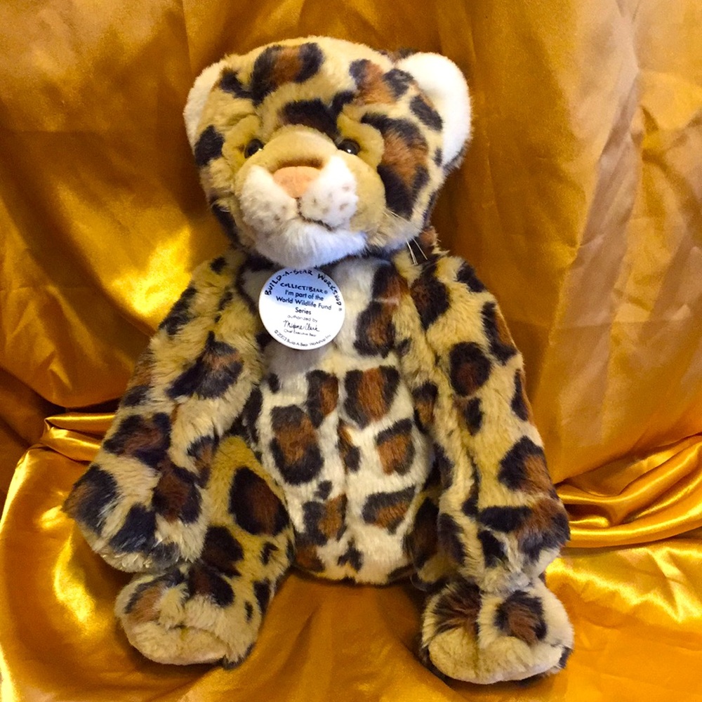 Cheetah Plush Build a Bear WWF Leopard, 12”, NWT